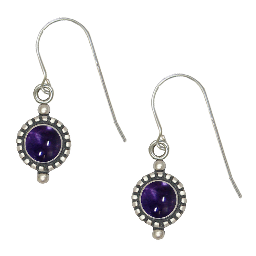 Sterling Silver Little Iolite Gemstone Drop Dangle Earrings